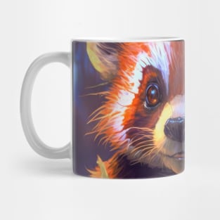 Red Panda Animal Portrait Painting Dark Character Spirit Mug